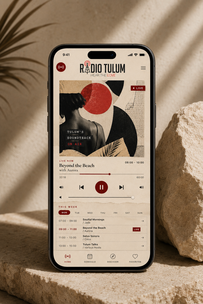 Radio Tulum mobile app preview